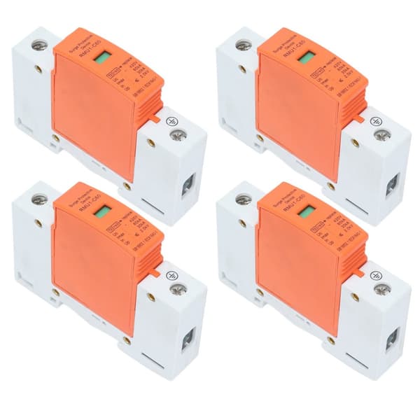 Surge Protector - 4 Pcs DIN Rail Mount, AC 420V, RMU1-C60 Imax: 60kA