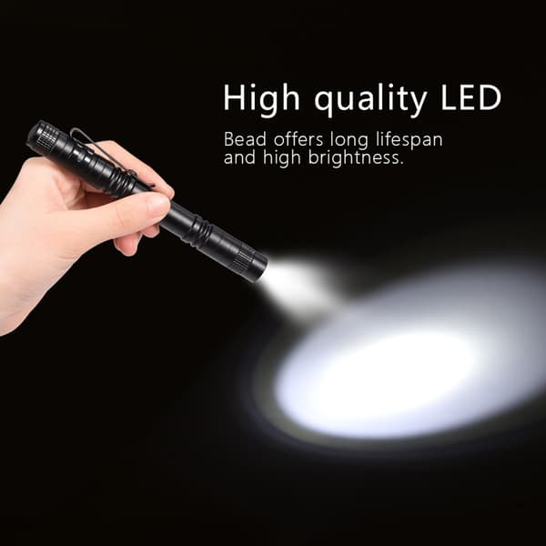 Mini kannettava LED-kynäpidike taskulamppu Erittäin kirkas taskulamppu Paristokäyttöinen