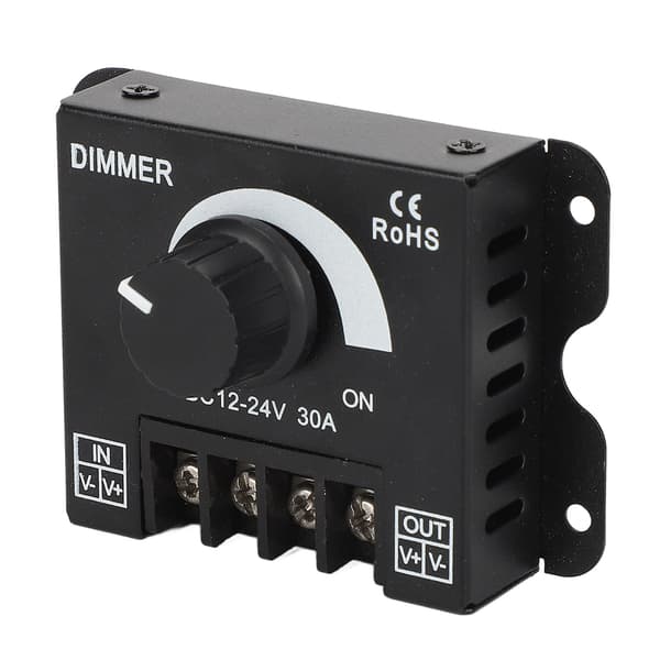 LED Dimmer Single Channel Stepless Dimming Excellent Heat Dissipation LED Light Strip Dimmer DC 12-24V