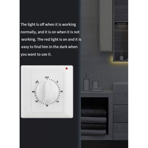 220V timer, høytytende pumpe, elektronisk kontroll, mekanisk nedtellingstimer, 30-minutters timer, med lys