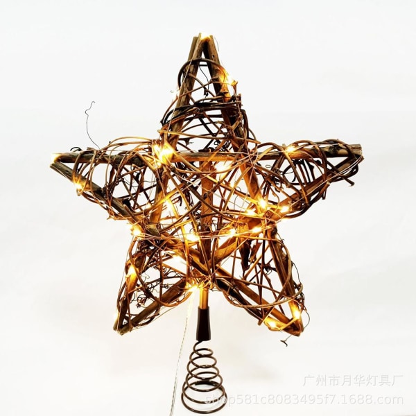 Christmas Tree Topper Rotting Star Tree Top med String Lights USB 50 LED Tree Top Star Lights för julgransprydnad Inomhusfest Heminredning