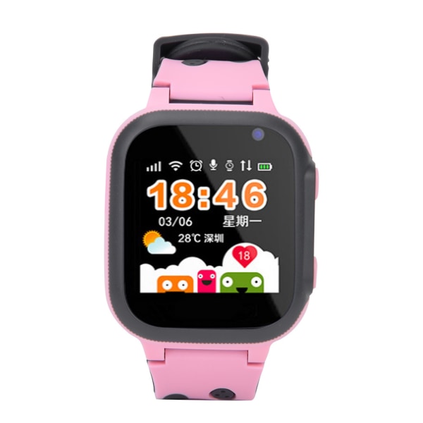 Barntelefon Smart Watch Ta foto Röstchatt med färger TFT-skärm ficklampa (rosa)