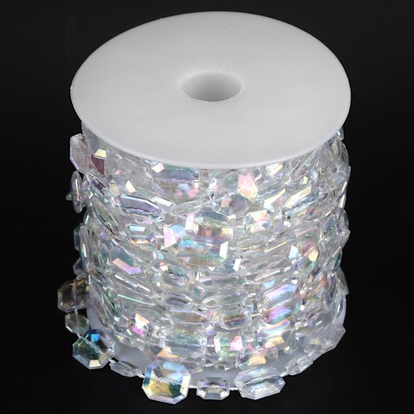 10m Syntetisk Perleguirlande Rektangel Iridescent Dekorationssnor til Bryllup Festival Indpakning