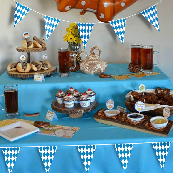 Oktoberfest-lippuviiri, Baijerin lippuviiri, olutjuhlat, roikkuva koriste