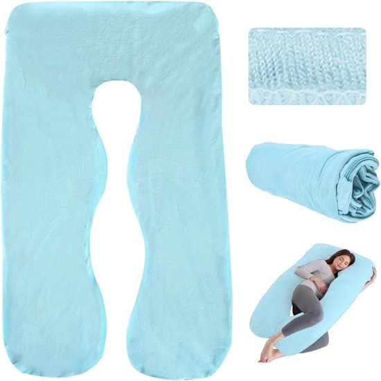 U-shaped pregnancy pillow, removable replacement for nursing pillows, comfortable pregnancy pillow, machine washable, 140 x 80 cm.