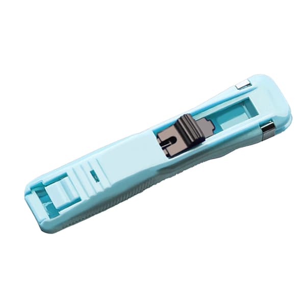 Light Blue Handheld Paper Clip Dispenser, Versatile Durable Organizer for Documents & Notes, Time-Saving Office Tool