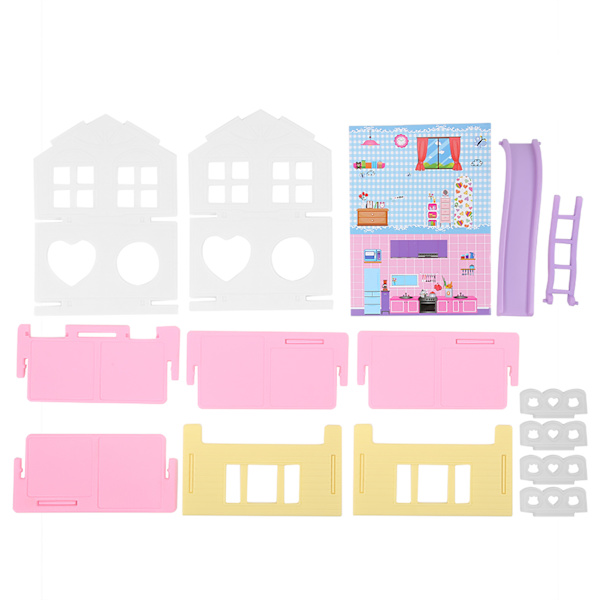 Miniatyyri Nukkekoti Leikkikalut DIY Lapsi Kokoaa Nukkekodin Vauvan Leikkikalut Poika Tytöt Lahja A-Tyyli