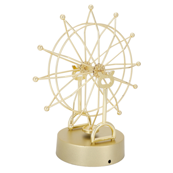 Ferris Wheel-pynt Innovativ Gull Evighetsbevegelse Modell Magnetisk Skrivebords Kunst Håndverk