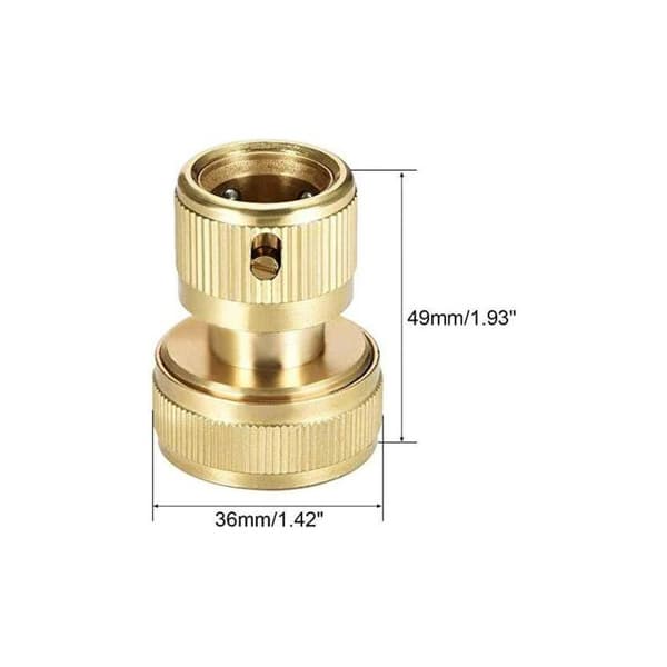 SABIR 19 mm (3/4\") Mässingsslangkoppling, snabbkopplingar för trädgårdsslangar - 4-pack