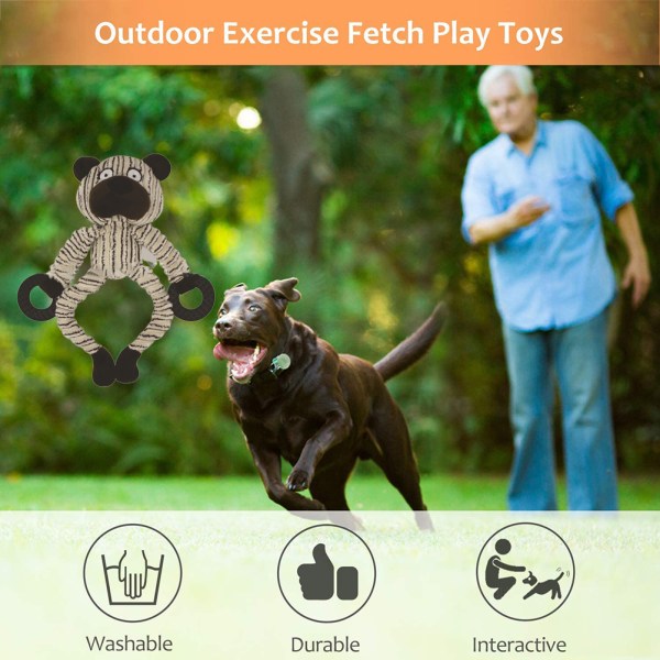 Hundleksak Animal Plyschleksak Hundtuggleksak Interaktiv leksak för små medelstora hundar