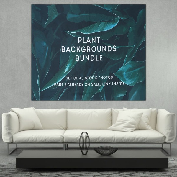 Växt Grön Blad Tryckt Vägg Hängande Sängkläder Gobeläng Vägg Hängande （150*130cm）
