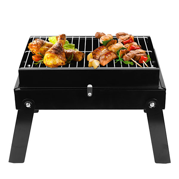 Utomhus Camping Patio BBQ Grill Fällbar Bärbar Grillspis
