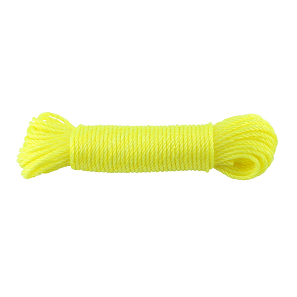 20m Nylon Reb/Line/Snøre Tøjline Have Camping Udendørs (Gul)