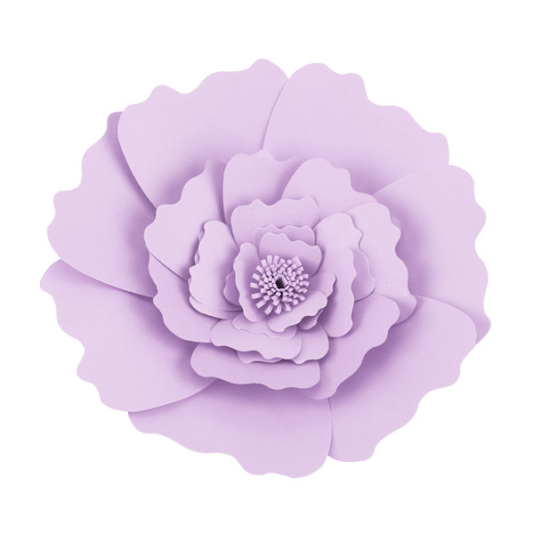 DIY Vacker Dekoration av Silkespappersblommor för Födelsedag Bröllopsfest Ljus Lila