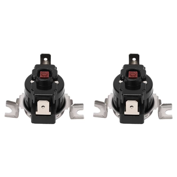 2 stk termostatbryter manuell høyeffekts U-formet deksel 25A 250V for termostat 60℃