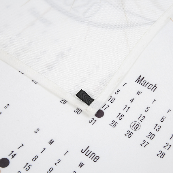 50x70cm Enkel stil 2020 Väggkalender Tyg Väggkalender Hembakgrund Dekoration Månansikte Typ