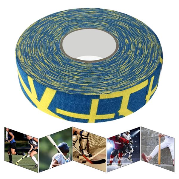 2,5 cm x 25 m Hockey-suojateippi Urheilu Badminton-keppipehmusteet Hockeymailan teipit Keltainen Plus-merkki