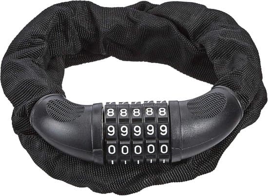 Digital Chain Lock for Bicycle - 5 Digits - 1 Piece - Bold Lock - Anti-theft Password Chain - No Key Needed - Black - 100x6cm