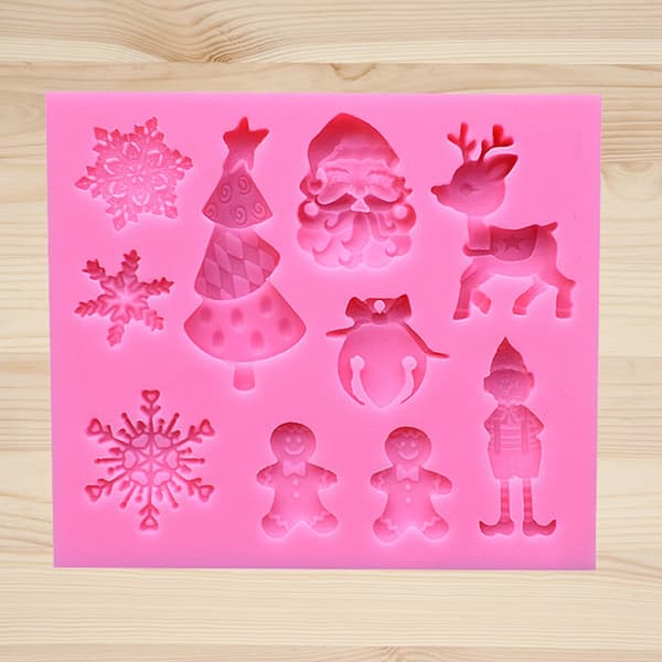Jul Silikone Bageform DIY Flere Dekorative Kage Fondant Chokoladeform (#9)