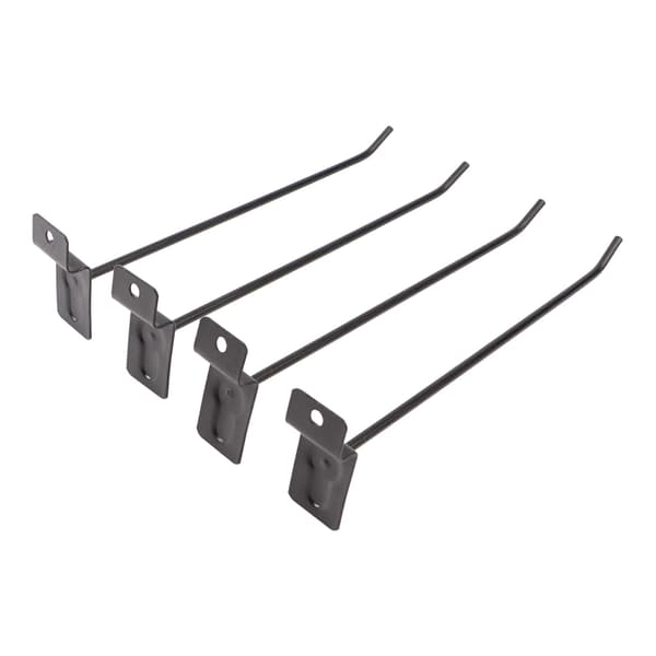 Black Slatwall Hooks 30-Pack, Heavy Duty Display Hooks, Rust-Resistant, Easy Assembly for Retail and Garage Storage
