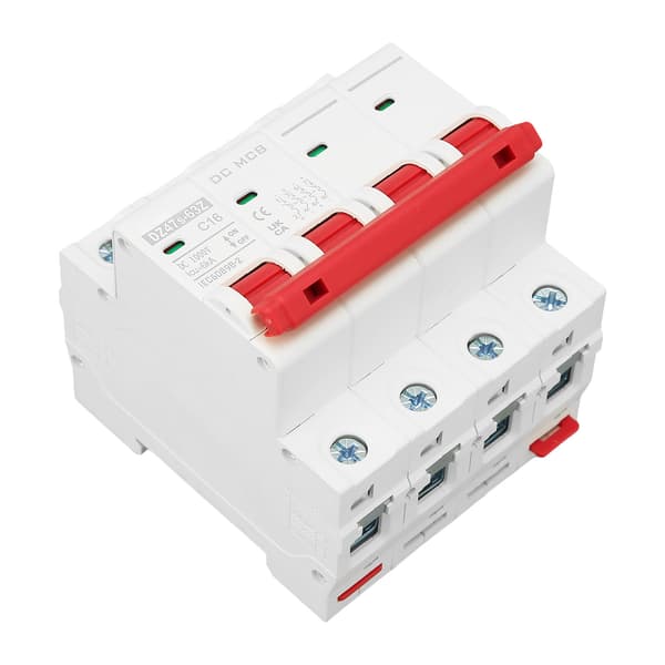 DC dvärgbrytare 4P solcellssystem 16A DIN-skenmontering 6000A segmenterad kapacitet DC1000V DZ47s 63Z C16