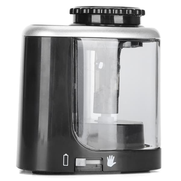 Electric Automatic Pencil Sharpener, Black, with Replaceable Blade Holder, Student Supplies for Desk