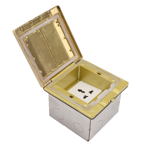 Hidden Floor Socket Brass Space-Saving Flame Retardant Heat Resistant Universal Socket 250V