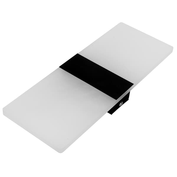 LED Acrylic Indoor Wall Mounted Sconce Lamp Bedside Night Light (Warm Light & Black L)