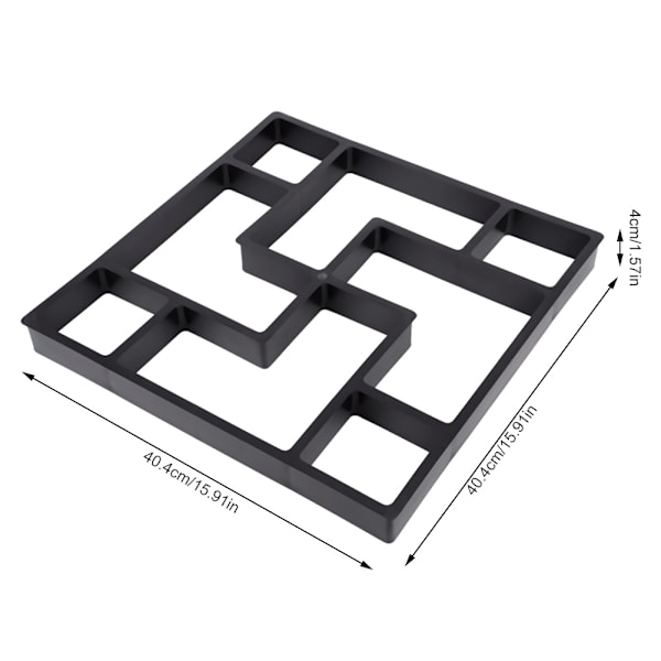 DIY-form för betongplattor, trädgårdsgångform