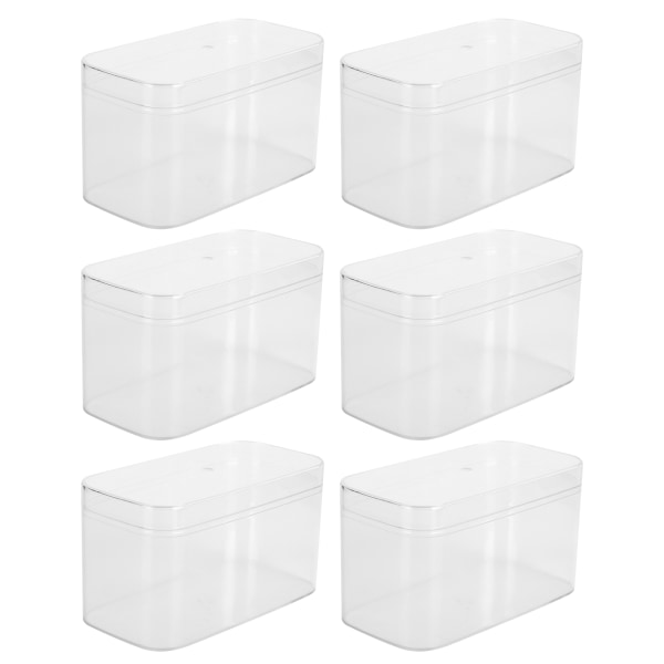 6Set Plast Bröllop Godis Box Transparent Luktfri Godis Behållare för Kakor Tårta