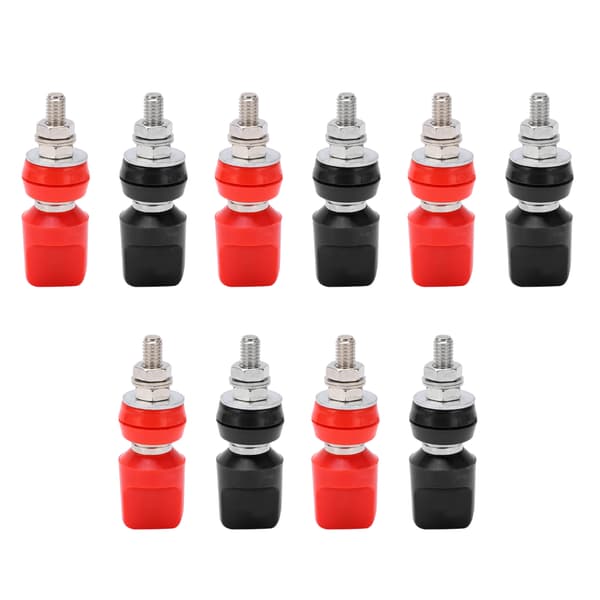 5 Sets J.50019(1) Power Connection Post M6 Brass Terminal Connection Post with 4mm Jack for Electronic Instruments Ships
