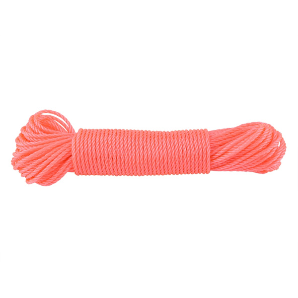 20m Nylon Reb/Line/Snøre Tøjline Have Camping Udendørs (Pink)