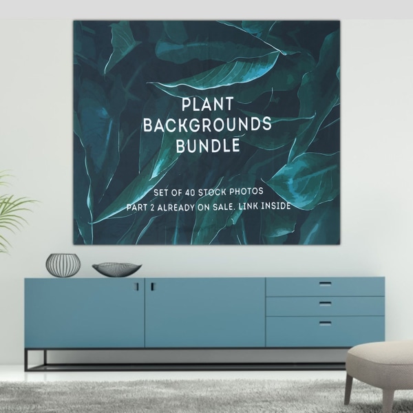 Växt Grön Blad Tryckt Vägg Hängande Sängkläder Gobeläng Vägg Hängande （150*130cm）
