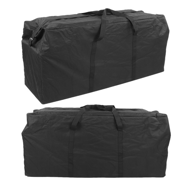 Svart 600D Oxford tyg utomhus vattentät damm&#8209;skydd möbelförvaringsväska 122x39x55cm