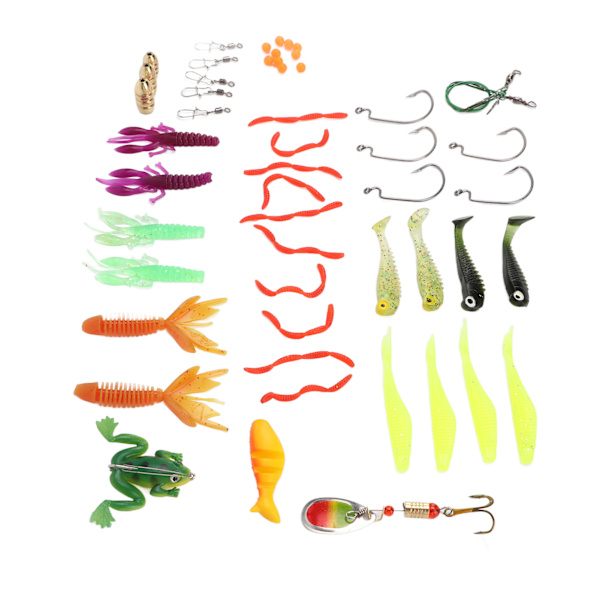 52 st/set fiskedrag med metallbete set crankbait-kontakt jiggkrokar fiskeredskap lockbete kit