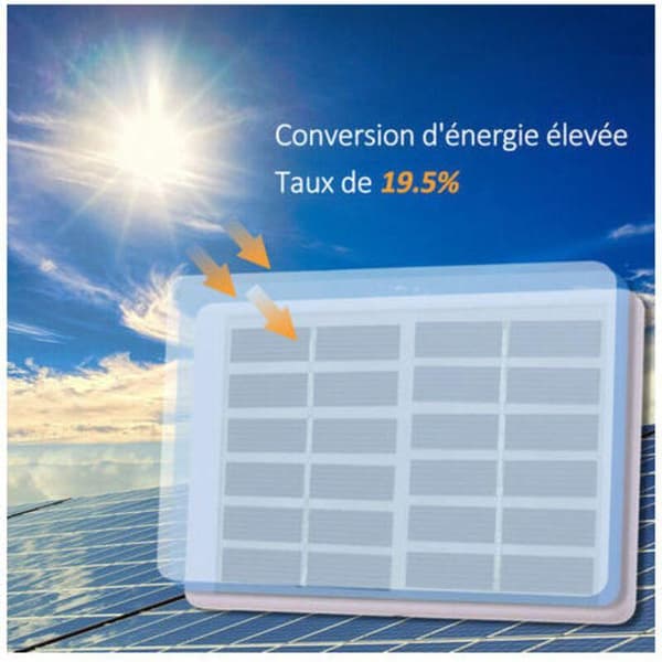 1.2W/6V Solarlader med 5521 DC-utgang, 3M kabel, batterilader, polykrystallinsk solcellepanel, 84130mm