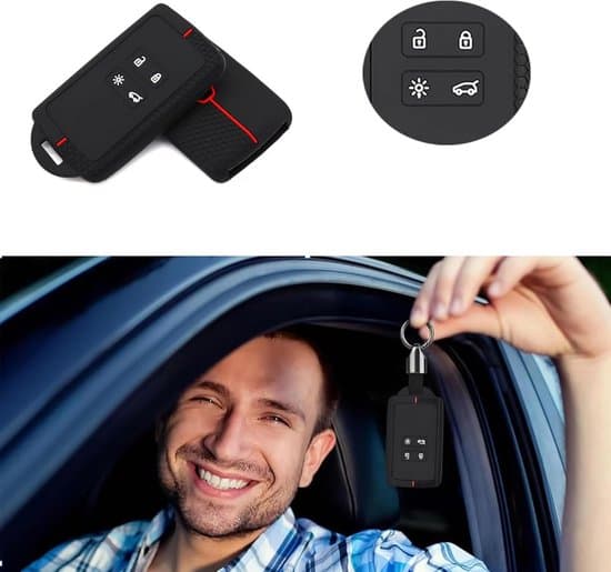 Two Protective Silicone Cases for Renault 4-Button Car Keys - Fits Clio, Megane, Kadjar, Koleos, Twingo - Durable Protection, Red/Blue