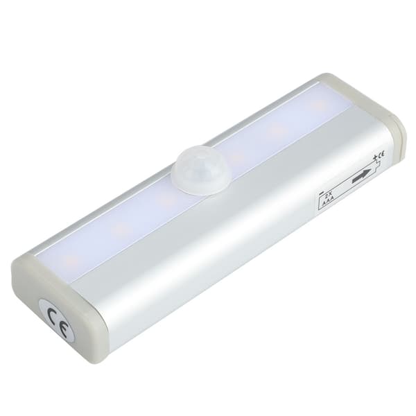 6 LED Infrared Human Body Induction Lamp Cabinet Wardrobe Motion Sensor Light Warm White