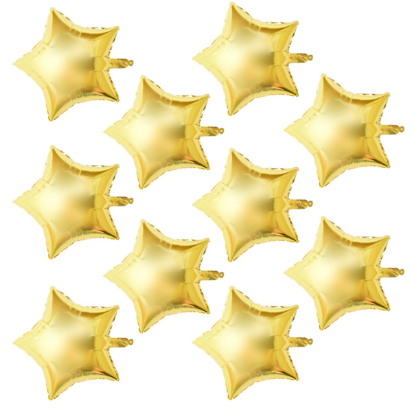 10 stk 10\" Five Star Aluminiumfolie Ballonger Fest Bryllup Bursdag Dekor