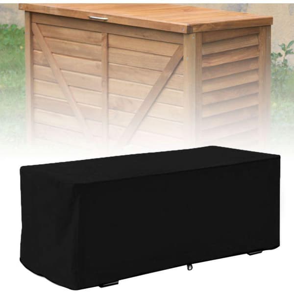 UV-resistent have terrasseboks låg, opbevaringsbeskyttelse 123x62x55cm (sort)