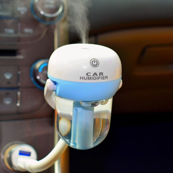 Hushålls multifunktionell mini luftrenare Aroma Diffuser USB Luftfuktare Blå