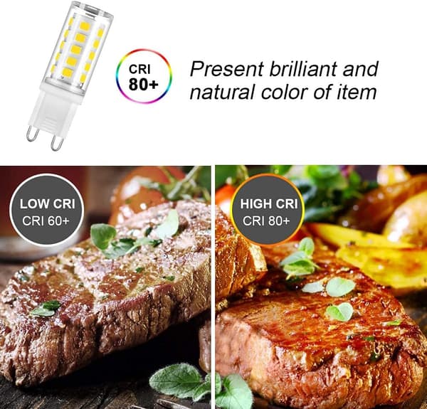 G9 LED-pærer, 6W, 6000K dagslys hvid, ikke-dæmpbare, 6-pak