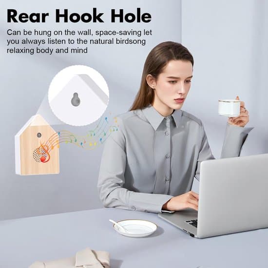 Speaker with Built-in Natural Birdsong and Motion Sensor, Wall-Mountable