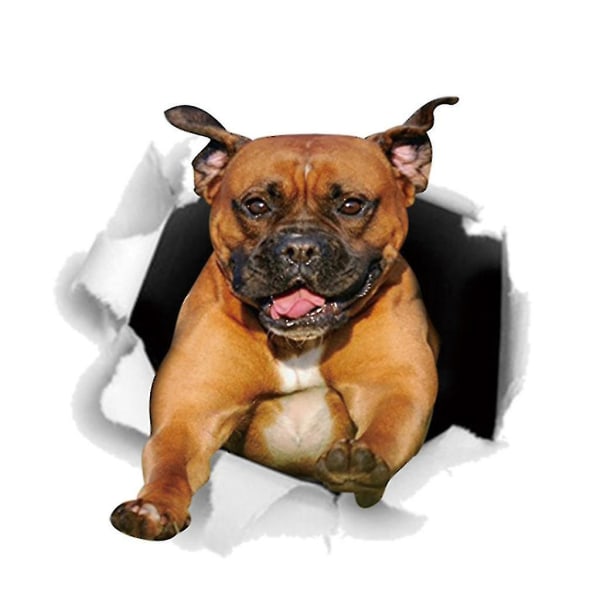 3d Dog Car Sticker Dog Animal Ow Glass - Dekal Diy Paste R（Yellow dog）