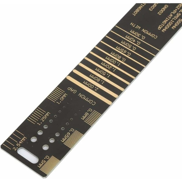 Multifunktionslinjal för elektroniska ingenjörer, kretskortslinjal, PCB-tekniklinjal, multifunktionslinjal (25cm)