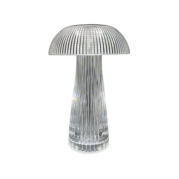 Transparent lampa Sänglampa R bord (uppladdningsbar tre färger)