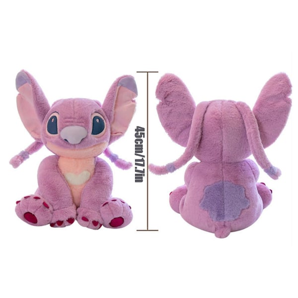 35 cm Ny jätte söt Disney Lilo Stitch Gosedjur Plysch Doll Present (45 cm, lila)