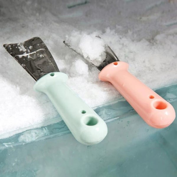 Praktiska bärbara avfrostningsverktyg av rostfritt stål Kylskåp Avfrostningssked Frys Isskrapa Köksrengöringsutrustning (grön)