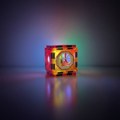 Magnetiska block - bollbana 110 bitar