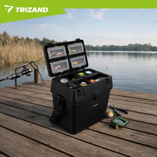 Fiskelåda med sits – Fiskebox organizer